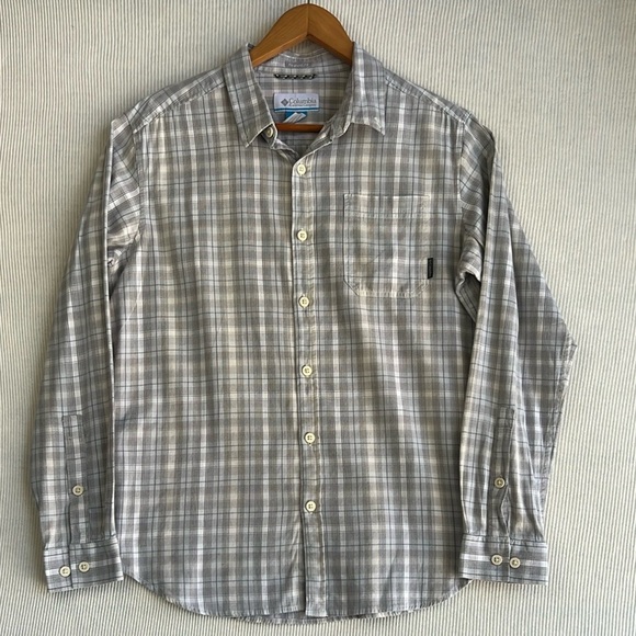 Columbia Men’s Medium Button Down Shirt Regular Fit Plaid Outdoor Camping - Picture 1 of 10